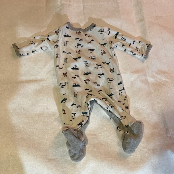 Baby Boy Full Zip Sleeping Jumpsuit Size 0-3mo - Picture 5 of 5